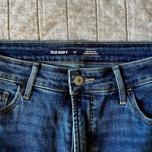 Old Navy High Rise Rockstar Super Skinny Jeans - Frayed Hem - Women's Size 12